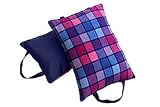 Garden Kneeler and Cushion in Pink Check Fleece with a Waterproof Backing