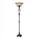 Genova Torchiere Floor Lamp in Tuscan Crackled Brown