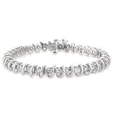 5 Carat Diamond 14K Straight Line Link Bracelet (5ctw, H-I, I1-I2)