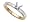 0.45 cts Baguette Diamonds Engagement Ring in 18k White Gold Size 5