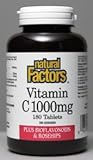 Vitamin C 1000mg +Bioflavonoids & Rosehip (180Tablets) Brand: Natural Factors