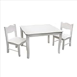 Guidecraft Classic White Table and Chairs Set