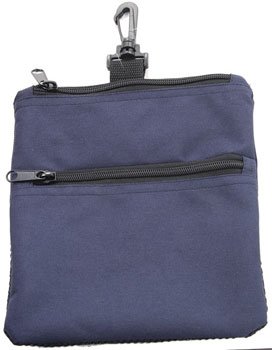 Zippered Golf Caddy Pouch Clip Navy