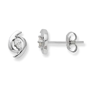 Miore - UNI013EW - Boucles d'Oreilles - Or blanc (9 carats) 0.96 gr - Diamant