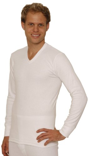 OCTAVE Thermal Fishing Underwear  3 PACK Mens Thermal V-Neck Long Sleeve VestB007H9L4A2 