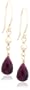 14k Yellow Gold, July Birthstone, Ruby Briolette Hook Earrings