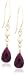 14k Yellow Gold, July Birthstone, Ruby Briolette Hook Earrings