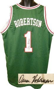 Oscar Robertson Signed Milwaukee Bucks Green Prostyle Jersey