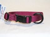 Hamilton Fits All 5/8 Adjustable Nylon Dog Collar, Wine, Small (12-18 in)