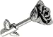 Elegant Silver Rose Sterling Silver Cartilage Earring Stud 18G