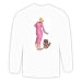 Long Sleeve T-shirt with human, body, individuals, individual, persons, mammal, fetching, humans, people, woman, pet, animal, person, dog, slipper, canine