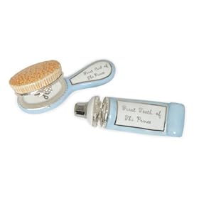  Mud Pie Baby Prince First Brush and Toothpaste Treasure Box Set