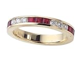 1.20 cts Genuine Ruby Band - Platinum, 18kt White or Yellow Gold LIFETIME WARRANTEE