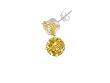 Sterling Silver 8mm Round CZ Fashion Birthstone Earring in 4 Prong Setting, November
