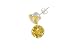 Sterling Silver 8mm Round CZ Fashion Birthstone Earring in 4 Prong Setting, November