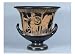Attic Red-Figure Kalyx Krater Depicting a Hoplite Leaving for the War Art Giclee Poster Print, 12x9