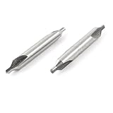 uxcell　センタードリルビット　スポッティングドリル　2個入り　シルバートーン　HSS　直径4mm