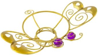Russco lll GD126467 Yellow Plated Wire/Metal Metal Gazing Ball Stand, Bumblebee