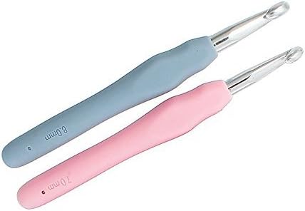 7.0mm &amp; 8.00mm Ergonomic Crochet Hooks - Sparkling Pumpkin's Soft Handled Crochet Hooks