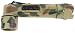 Sports : US Winkeltaschenlampe, mittel, flecktarn, mit Schutzbacken, versch. Farbfilter