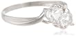 10k White Gold White Topaz and Diamond Heart Ring (0.02 cttw, I-J Color, I1 Clarity)