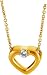 Brilliant! 14k Yellow-gold 1/10CT Polished Moissanite Heart Slide Pendant