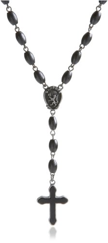 Guess Men's Necklace,Black,One Size