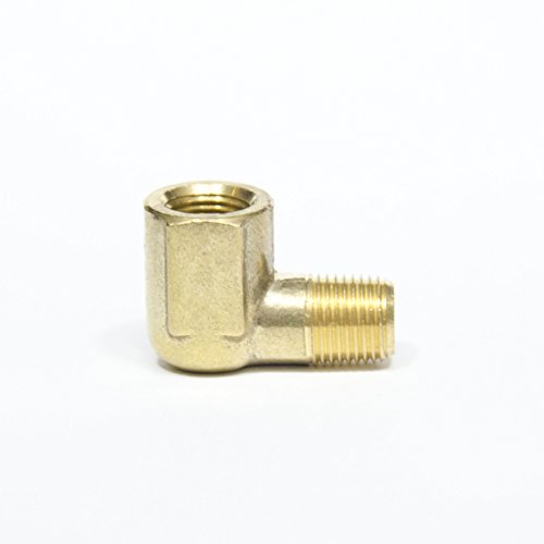 FasParts Forged Elbow 1/4" Male NPT MPT MIP / 1/4" Female NPT FPT FIP Brass Pipe Fitting Fuel / Air / Water / Boat / Gas / Oil WOG