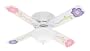Hunter Fan 25703 Low Profile IV Plus Ceiling Fan, White with Purple and Pink Flower Blades