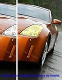 Porsche 996 yellow headlight cover 02-05 Porsche 996 headlight yellow-tinted cover film - Porsche 996 GT3 - Headlight deflector shields