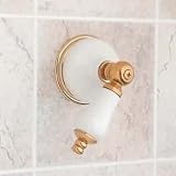 Tub Faucet Set, Brass and White Porcelain