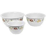 CorningWare Corelle Coordinates 3-Piece Bowl Set, Chutney