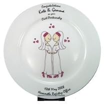 Civil Partnership Plate - Personalised