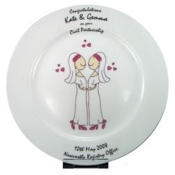 Civil Partnership Plate - Personalised