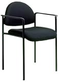 Boss Fabric Stackable Chair With Arms - B9501 - Black
