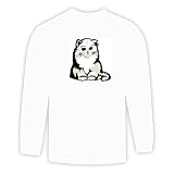 Long Sleeve T-shirt with kitten, cat, white, persian, pet