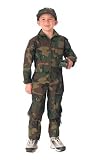 Woodland Camouflage Kids Flight Coveralls