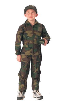 7308	Kids Woodland Camo Flight Suit (X-large)