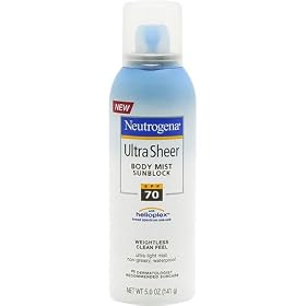 Neutrogena sunblock ultra sheer body mist, #SPF70 - 5 oz