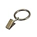 uxcell Curtain Clip Rings with Hooks Metal 1 Inch Inner Dia 3.5mm Thickness Drapery Ring for Window Curtain Rods Bronze Tone 16 Pcs