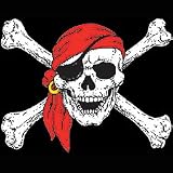 Pirate Skull Womens Scoop Neck T-Shirt