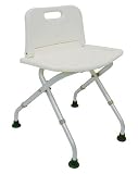Duro-Med Folding Shower Bench with Back, White