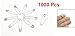 uxcell Metal Clip Button Fastening Safety Pins 1.5 x 0.32 Inch 1000 Pcs Silver Tone