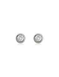 1/2 Carat Diamond Solitaire Earrings - 14 Karat Yellow Gold