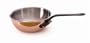 M'heritage Cuprinox 0.9-Quart Curved Splayed Saute Pan with Cast Iron Handle