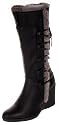 $110 Bearpaw Seri Black Boots Shoes Fur Wedge Sheepskin
