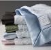 SwaddleDesigns Baby Lovie-White Fuzzy Blanket With Blue Satin Trim