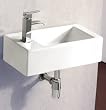 ELANTI EC9899-R Porcelain White Wall-Mounted Rectangle Right-Facing Sink