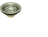 Elements of Design E111B Stainless Steel Kitchen Basket Strainer/Brass nut,