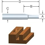 Vermont American 23103 1/4-by-1-Inch Carbide Tipped Straight Router Bit, 2-Flute 1/4-Inch Shank